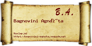 Bagnovini Agnéta névjegykártya